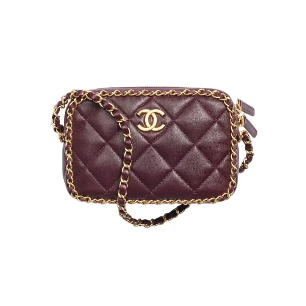 Chanel Small Camera Case in Burgundy